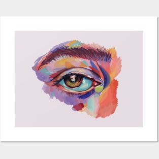 Colorful and beautiful eye. Posters and Art